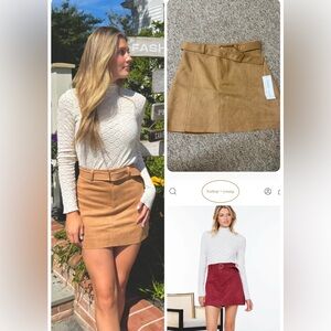 Bishop + Young Camel Tan Mini Skirt